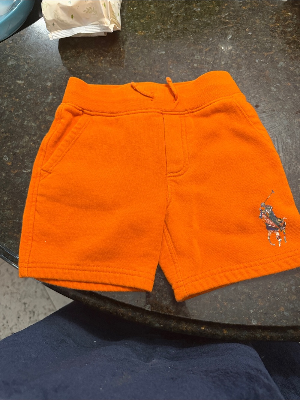 Ralph Lauren Kids Bright Orange Fleece Shorts